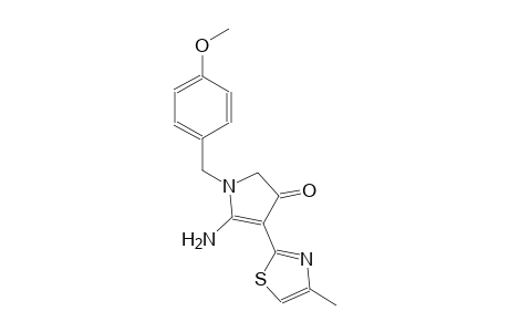 3H-pyrrol-3-one, 5-amino-1,2-dihydro-1-[(4-methoxyphenyl)methyl]-4-(4-methyl-2-thiazolyl)-
