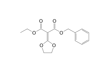 .alpha.-(Ethoxycarbonyl)-1,3-dioxolan-2-ylideneacetic acid benzyl ester