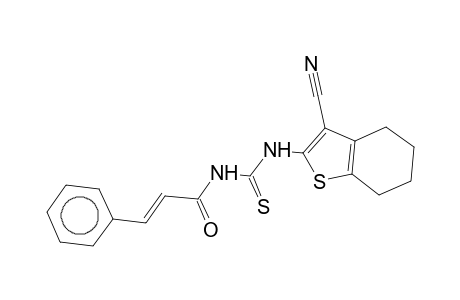 (E)-N-[(3-cyano-4,5,6,7-tetrahydro-1-benzothiophen-2-yl)carbamothioyl]-3-phenyl-prop-2-enamide