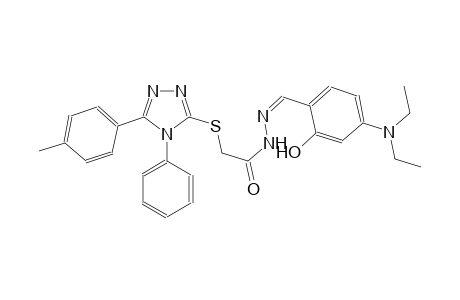 acetic acid, [[5-(4-methylphenyl)-4-phenyl-4H-1,2,4-triazol-3-yl]thio]-, 2-[(Z)-[4-(diethylamino)-2-hydroxyphenyl]methylidene]hydrazide