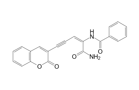 3-(4'-Benzoylamino-4'-carboxamido-3'-buten-1'-ynyl) coumarin