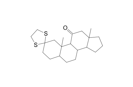 Androstane-2,11-dione, cyclic 2-(1,2-ethanediyl mercaptole), (5.alpha.)-