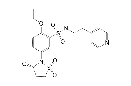 benzenesulfonamide, 5-(1,1-dioxido-3-oxo-2-isothiazolidinyl)-2-ethoxy-N-methyl-N-[2-(4-pyridinyl)ethyl]-