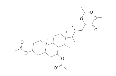 Cholan-24-oic acid, 3,7,23-tris(acetyloxy)-, methyl ester, (3.alpha.,7.alpha.)-