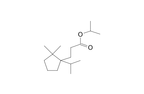 Cyclopentanepropanoic acid, 2,2-dimethyl-1-(1-methylethyl)-, 1-methylethyl ester