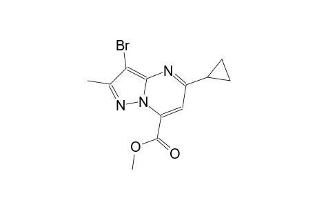 pyrazolo[1,5-a]pyrimidine-7-carboxylic acid, 3-bromo-5-cyclopropyl-2-methyl-, methyl ester