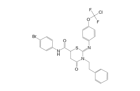 2H-1,3-thiazine-6-carboxamide, N-(4-bromophenyl)-2-[[4-(chlorodifluoromethoxy)phenyl]imino]tetrahydro-4-oxo-3-(2-phenylethyl)-, (2Z)-