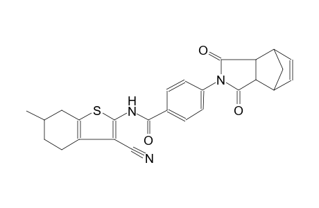 N-(3-cyano-6-methyl-4,5,6,7-tetrahydro-1-benzothiophen-2-yl)-4-{3,5-dioxo-4-azatricyclo[5.2.1.0²,⁶]dec-8-en-4-yl}benzamide