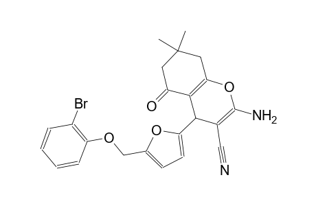 2-amino-4-{5-[(2-bromophenoxy)methyl]-2-furyl}-7,7-dimethyl-5-oxo-5,6,7,8-tetrahydro-4H-chromene-3-carbonitrile