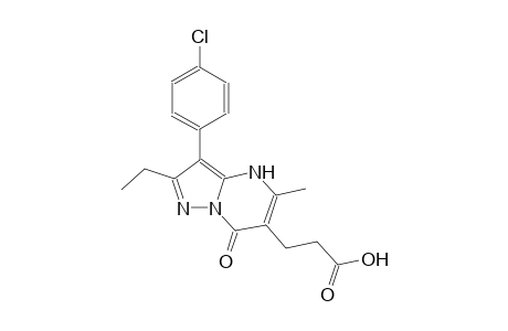 pyrazolo[1,5-a]pyrimidine-6-propanoic acid, 3-(4-chlorophenyl)-2-ethyl-4,7-dihydro-5-methyl-7-oxo-
