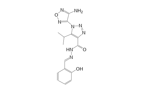 1-(4-amino-1,2,5-oxadiazol-3-yl)-N'-[(E)-(2-hydroxyphenyl)methylidene]-5-isopropyl-1H-1,2,3-triazole-4-carbohydrazide