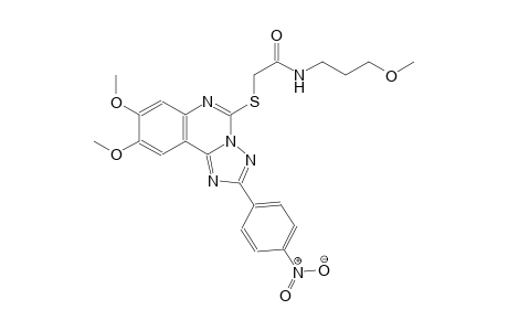 2-{[8,9-dimethoxy-2-(4-nitrophenyl)[1,2,4]triazolo[1,5-c]quinazolin-5-yl]sulfanyl}-N-(3-methoxypropyl)acetamide