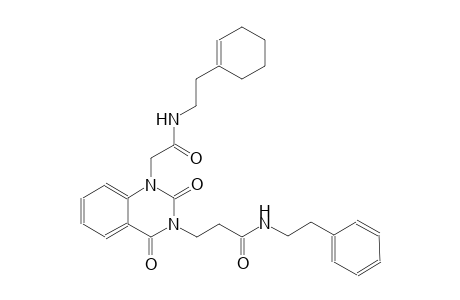 3-(1-(2-{[2-(1-cyclohexen-1-yl)ethyl]amino}-2-oxoethyl)-2,4-dioxo-1,4-dihydro-3(2H)-quinazolinyl)-N-(2-phenylethyl)propanamide