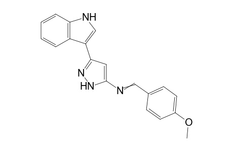 (E)-3-(1H-indol-3-yl)-N-(4-methoxybenzylidene)-1H-pyrazol-5-amine