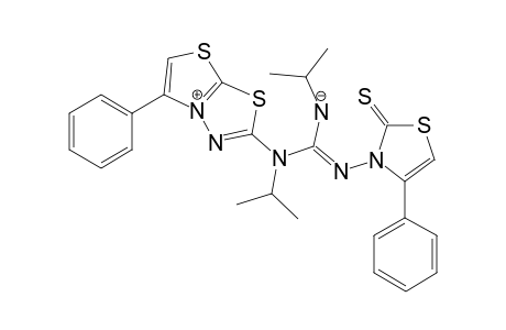 [N(1)-Isopropyl-N(1)-(5-phenylthiazolo[2,3-b]-1,3,4-thiazol-4-iumyl)amino]-N(2)-isopropylamino-[N(3)-[4-pheny-2-thioxothiazol-3-yl]imino]methane