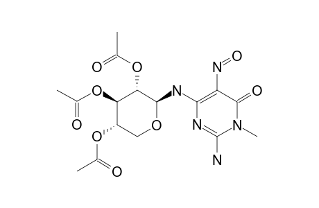 2-AMINO-3-METHYL-5-NITROSO-6-[(TRI-O-ACETYL)-BETA-D-XYLOPYRANOSYL]-AMINOPYRIMIDIN-4(3H)-ONE