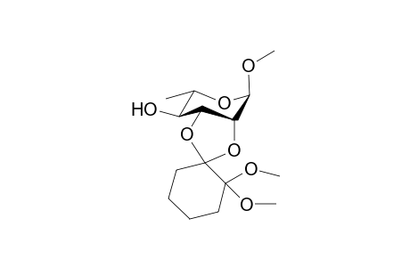 (1'S)-Methyl 2,3-O-(2',2'-dimethoxycyclohexylidene)-.alpha.,L-rhaamnopyranoside