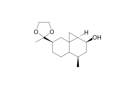 7.beta.-[1,1-(ethylenedioxy)ethyl]-2.beta.-hydroxy-4a.beta.-methyl-1a.alpha.-decahydrocyclopropa[d]naphthalene