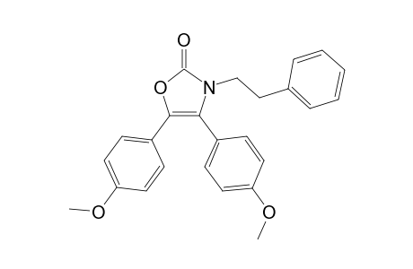 2(3H)-Oxazolone, 4,5-bis(4-methoxyphenyl)-3-(2-phenylethyl)-