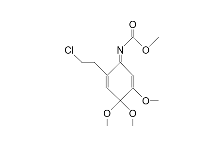 N-(Methoxycarbonyl)-2-(2-chloro-ethyl)-5-methoxy-P-benzoquinone imine dimethyl ketal