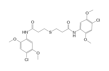 3-{[3-(4-chloro-2,5-dimethoxyanilino)-3-oxopropyl]sulfanyl}-N-(4-chloro-2,5-dimethoxyphenyl)propanamide