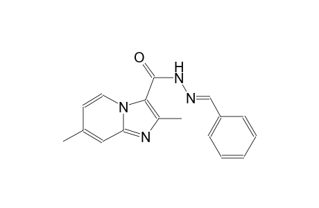 imidazo[1,2-a]pyridine-3-carboxylic acid, 2,7-dimethyl-, 2-[(E)-phenylmethylidene]hydrazide