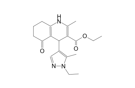 ethyl 4-(1-ethyl-5-methyl-1H-pyrazol-4-yl)-2-methyl-5-oxo-1,4,5,6,7,8-hexahydro-3-quinolinecarboxylate