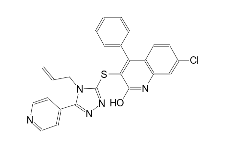 3-{[4-allyl-5-(4-pyridinyl)-4H-1,2,4-triazol-3-yl]sulfanyl}-7-chloro-4-phenyl-2-quinolinol