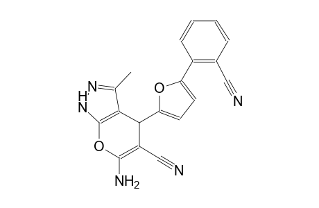 6-amino-4-[5-(2-cyanophenyl)-2-furyl]-3-methyl-1,4-dihydropyrano[2,3-c]pyrazole-5-carbonitrile