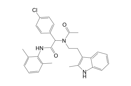 2-(4-Chlorophenyl)-N-(2,6-dimethylphenyl)-2-[ethanoyl-[2-(2-methyl-1H-indol-3-yl)ethyl]amino]ethanamide