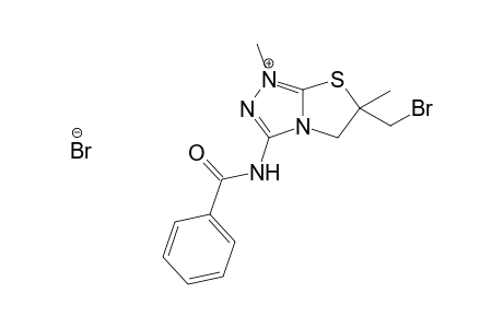 3-Benzoylamino-6-(bromomethyl)-5,6-dihydro-1,6-dimethylthiazolo[2,3-c]-1,2,4-triazolium bromide