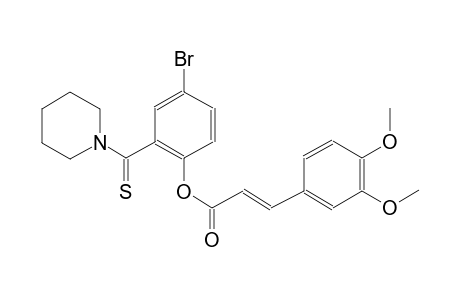 2-propenoic acid, 3-(3,4-dimethoxyphenyl)-, 4-bromo-2-(1-piperidinylcarbonothioyl)phenyl ester, (2E)-