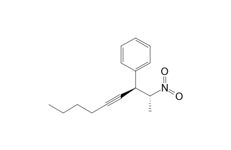 Benzene, [1-(1-nitroethyl)-2-heptynyl]-, (R*,R*)-