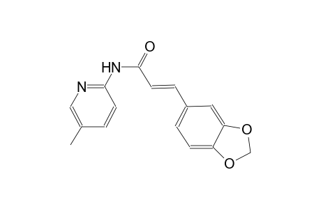 (2E)-3-(1,3-benzodioxol-5-yl)-N-(5-methyl-2-pyridinyl)-2-propenamide