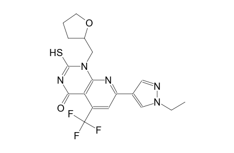 pyrido[2,3-d]pyrimidin-4(1H)-one, 7-(1-ethyl-1H-pyrazol-4-yl)-2-mercapto-1-[(tetrahydro-2-furanyl)methyl]-5-(trifluoromethyl)-