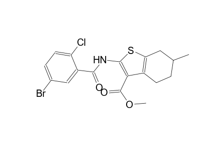 methyl 2-[(5-bromo-2-chlorobenzoyl)amino]-6-methyl-4,5,6,7-tetrahydro-1-benzothiophene-3-carboxylate