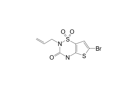2-ALLYL-6-BROMO-2H-THIENO-[2,3-E]-[1,2,4]-THIADIAZIN-3(4H)-ONE-1,1-DIOXIDE