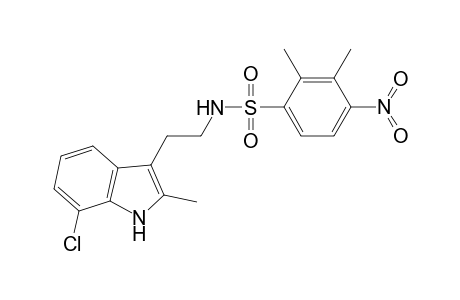 Benzenesulfonamide, N-[2-(7-chloro-2-methyl-1H-indol-3-yl)ethyl]-2,3-dimethyl-4-nitro-