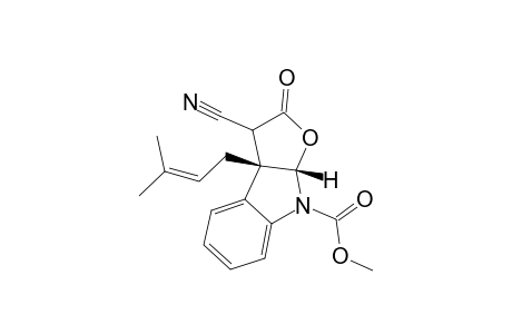 Methyl 3-cyano-3a-(3-methyl-2-buten-1-yl)-2-oxo-2,3,3a,8a-tetrahydro-8H-furo[2,3-b]indole-8-carboxylate