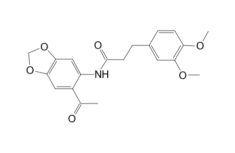 Benzenepropanamide, N-(6-acetyl-1,3-benzodioxol-5-yl)-3,4-dimethoxy-