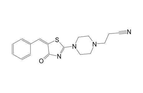 3-{4-[(5E)-5-benzylidene-4-oxo-4,5-dihydro-1,3-thiazol-2-yl]-1-piperazinyl}propanenitrile