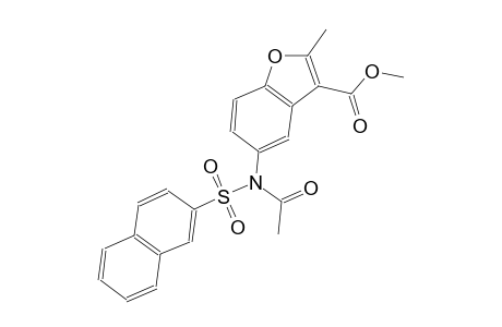 3-benzofurancarboxylic acid, 5-[acetyl(2-naphthalenylsulfonyl)amino]-2-methyl-, methyl ester