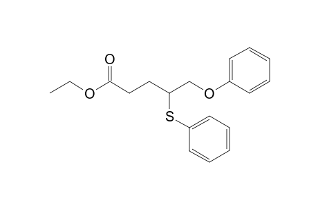 Ethyl 5-phenoxy-4-(phenylthio)pentanoate