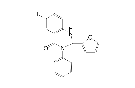 2-(2-furyl)-6-iodo-3-phenyl-2,3-dihydro-4(1H)-quinazolinone