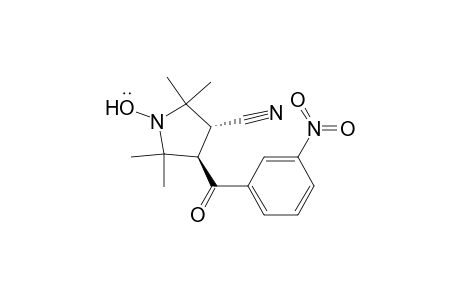 1-Pyrrolidinyloxy, 3-cyano-2,2,5,5-tetramethyl-4-(3-nitrobenzoyl)-, trans-