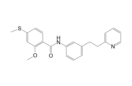 2-Methoxy-4-(methylthio)-N-[3-[2-(2-pyridinyl)ethyl]phenyl]benzamide