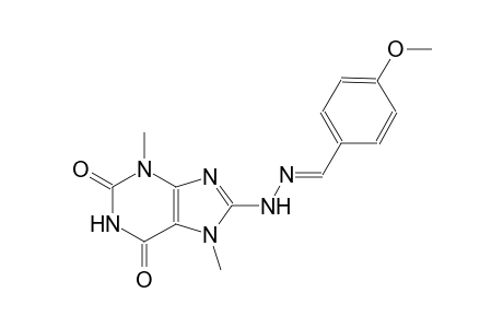 4-methoxybenzaldehyde (3,7-dimethyl-2,6-dioxo-2,3,6,7-tetrahydro-1H-purin-8-yl)hydrazone
