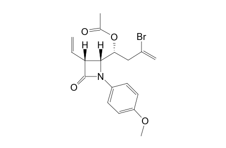 N-(p-4-Methoxyphenyl)-4-(3-bromo-1-acetoxybut-3-en-1-yl)-3-ethenyl-2-azetidinone