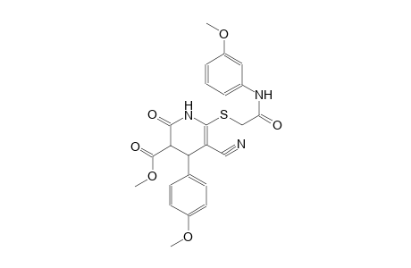 methyl 5-cyano-6-{[2-(3-methoxyanilino)-2-oxoethyl]sulfanyl}-4-(4-methoxyphenyl)-2-oxo-1,2,3,4-tetrahydro-3-pyridinecarboxylate