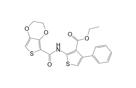 2-(2,3-dihydrothieno[3,4-b][1,4]dioxin-5-carbonylamino)-4-phenyl-thiophene-3-carboxylic acid ethyl ester